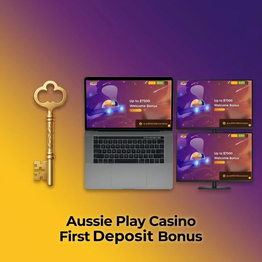 Aussie Play Casino 250% first deposit bonus up to AUD 2,500 for slots and card games, min deposit AUD 20