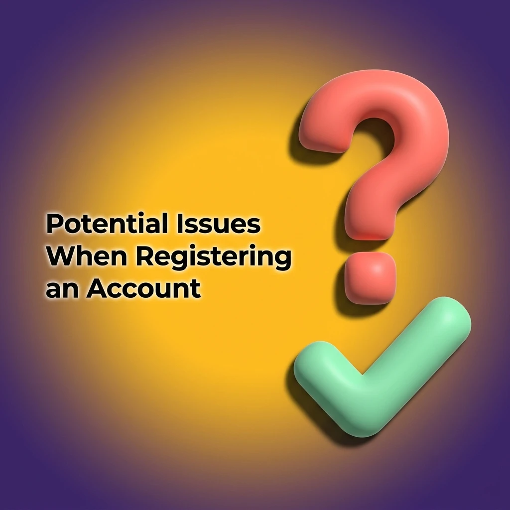 Person troubleshooting account registration issues on a computer, reviewing common problems and solutions for sign-up errors