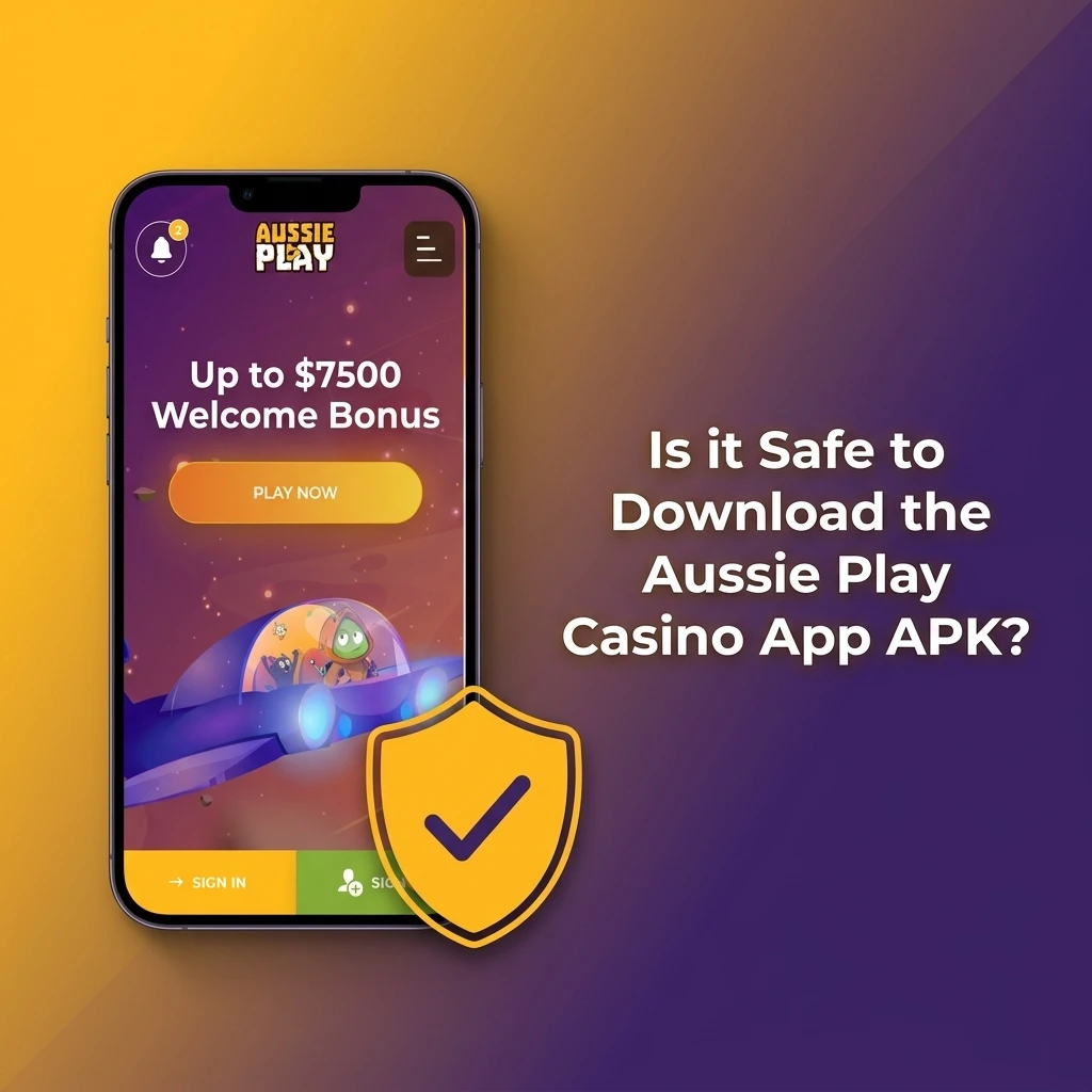 Aussie Play Casino app APK download safety with SSL encryption and Curacao eGaming licence on Android