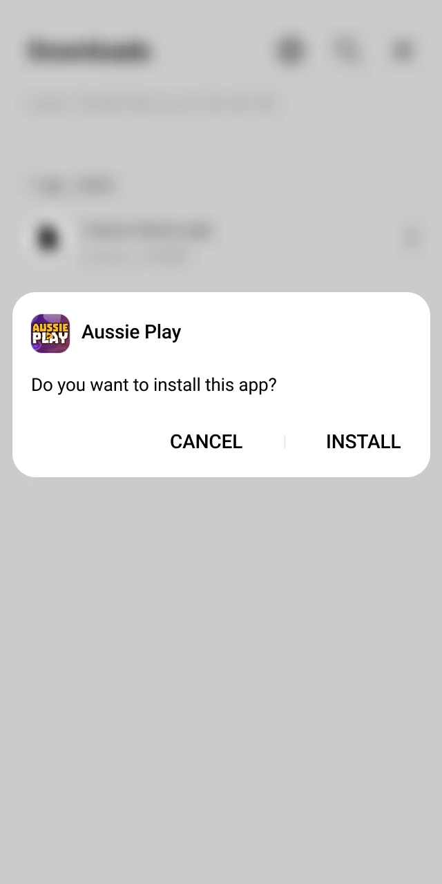 Confirm the setup to access the Aussie Play Casino App easily.