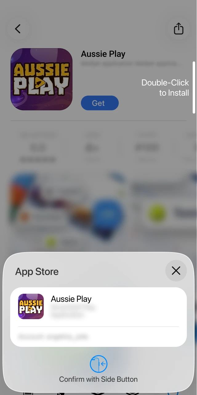 Verify your identity to download the Aussie Play App safely.