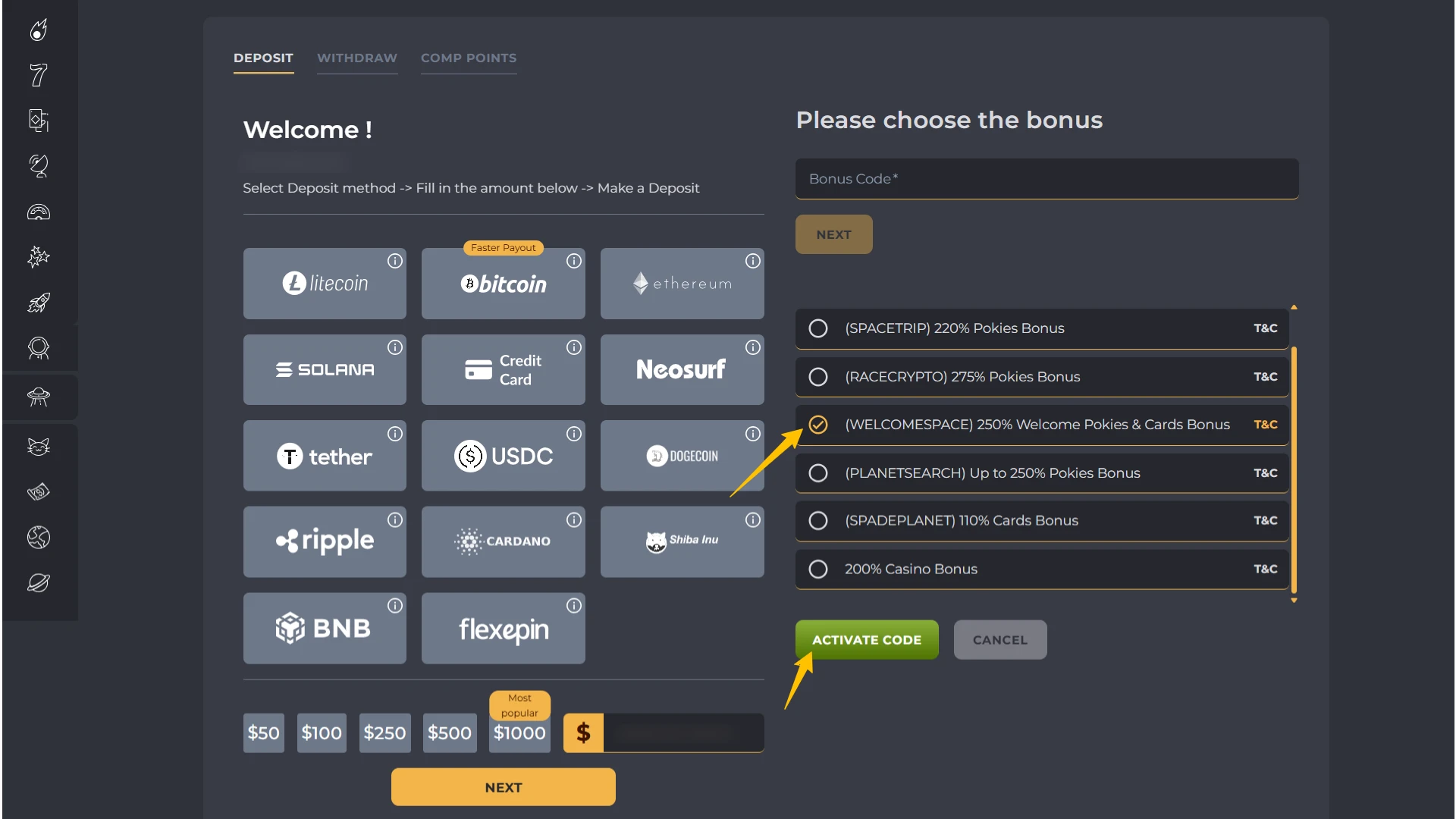 Grab a welcome bonus at Aussie Play Casino to increase winnings.