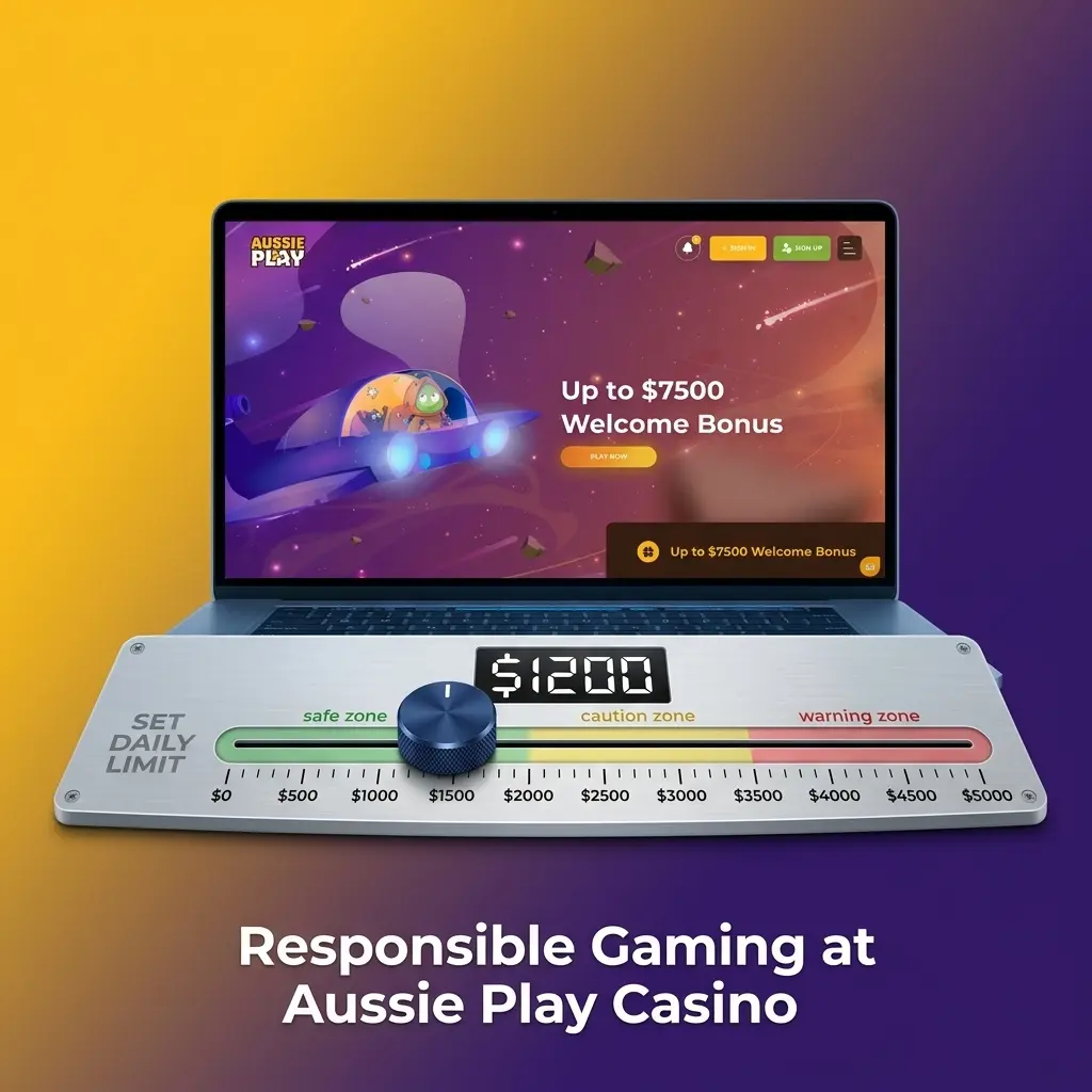 Responsible gaming tools at Aussie Play Casino including deposit limits, session timers, and self-exclusion options